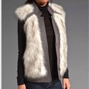 Rebecca Taylor Faux Fur Vest Size Large